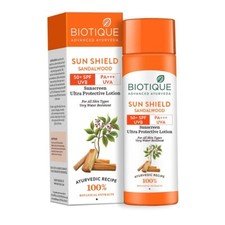 Biotique Bio Sandalwood 50+ SPF UVAUVB Sunscreen Ultra Soothing Lotion 120ml, picture