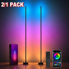 Smart RGBIC LED Corner Floor Lamp with Remote & App 1500 Lumens Music Sync Light picture