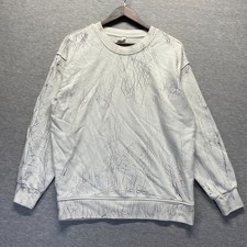 Lululemon Perfectly Oversized Sweatshirt Womens 2 White Marble Print Crew Neck picture