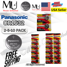 2-5-10 PCS Panasonic CR1632 NEW STOCK Lithium COIN 3V Battery Exp 2034+ picture
