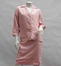 Vintage 50s Pink Jacket And Skirt Suit By Bette Norbet California Mid Century Re picture