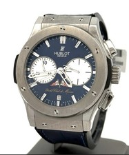 Hublot Yacht Club de Monaco Auto Chronograph Date Blue Dial Blue Strap Exhb picture