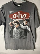 Vintage 1986 A-Ha “Take On Me”Single Stitch Band T-shirt Gray Size XL Never Worn picture