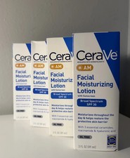 4 Pack CeraVe AM Facial Moisturizing Lotion SPF 30 - NEW IN BOX picture