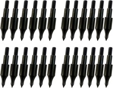 24 Pcs Steel 100 Grain Archery Arrow Field Points Field Tips - Practice Target & picture