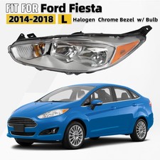 For 2014-2018 Ford Fiesta Halogen Headlight Headlamp W/ Bulb Left Driver Side picture