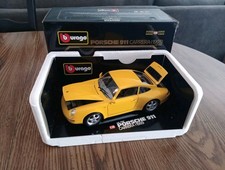 Vintage Bburago 1/18 1993 Porsche 911 Carrera Yellow Cod 3060 Italy Boxed 1:18 picture