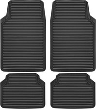 Rubber Car Floor Mats, All Weather Full Set 4-Piece, Waterproof Automotive Car M picture