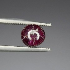 2.2ct Trapiche Red Ruby Translucent Natural Earth Mined Round Cab Burma picture