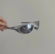 Retro Oakley Eye Jacket Redux Sunglasses Silver frames Silver Lens Y2k Avantgard picture