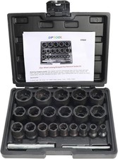 22 Piece Bolt Nut Extractor Set, 1/2