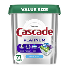Cascade Platinum Dishwasher Pods, Dishwasher Detergent Soap Tabs, Fresh,71 Count picture