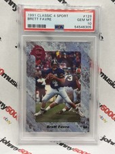 Brett Favre 1991 Classic 4 Sport Rookie #129 PSA Gem Mint 10 Packers HOF picture