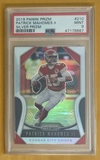 Patrick Mahomes 2019 Panini Prizm Disco Prizm II #210 PSA 9 MINT- CHIEFS picture