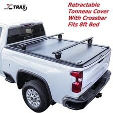 8FT Truck Bed MR Retractable Tonneau Cover w/Crossbar For 2002-26 RAM 2500 3500 picture