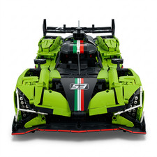 MOC Hypercar SC63 Building Set 1:8 LeMans Engine Linkage Verde Paint 3771Pcs picture