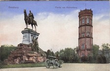 Postcard Duisburg (47051), lot on Kaiserberg with equestrian..., colored postcard picture