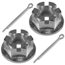 2x Front Axle Flanged Castle Nut w/ Split Pin for Honda TRX250X 1991-92 2009-26 picture