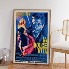 La Dolce Vita Federico Fellini Italian Movie 1960 Poster picture