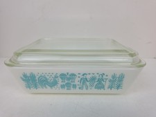 Vintage PYREX Amish Butterprint 1 1/2 Qt. Refrigerator Dish w/Lid #0503 picture