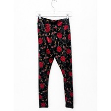 KILLSTAR Leggings - Ora Gothic Okkult Mond Motte Rose Punk Size XS Velvet  Witch picture