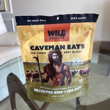 Wild Society - Caveman Eats Air-Dried Beef Slices Jerky Keto Paleo 5 oz picture