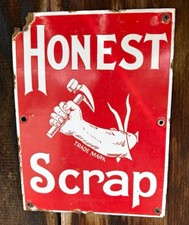 Honest Scrap Vintage original porcelain sign picture