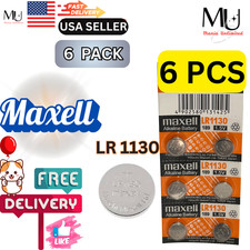 6PCS MAXELL Fresh Stock LR1130 AG10 189 L1131 389 V10GA 1.5V BATTERY Exp 2031+ picture