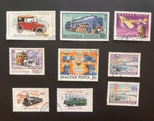 Hungary Magyar Posta Lot of 16 Used Postage Stamps Transportation Multicolor picture