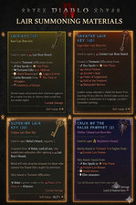 DIABLO 4🎃SEASONAL 15💥ALL LAIR BOSS MATERIALS (SUPER/GREATER/LAIR KEY) picture