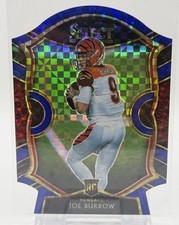 2020 Panini Select - Concourse Joe Burrow #46 Blue Prizm Die-Cut (RC) picture