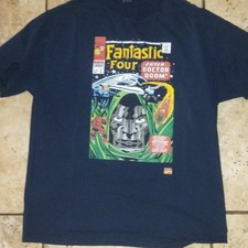 Vintage 2006 Fantastic Four Doctor Doom Marvel Comics T Shirt Size XL balck picture