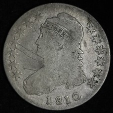 1810 Capped Bust Silver Half Dollar FINE E318 ALT picture