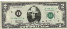 Chris Ledoux with 5x7 plaque $2 Dollar Bill Mint Rare $1… picture