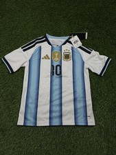 Kids Size M, L, XL Adidas Argentina World Cup Home Messi Official Jersey KA8115 picture