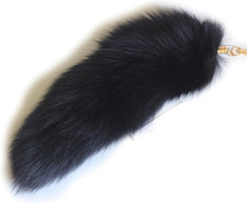 Fosrion Super Huge and Fluffy Real Fox Tail Fur Keychain Pendant – Halloween Cos picture