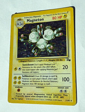 Wizards Pokemon TCG Magneton 11/62 Fossil Holo Rare Eng 1999 80HP picture