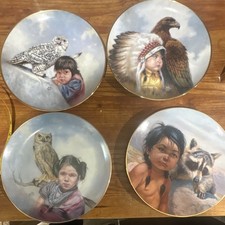 Artaffects Proud Young Spirits Porcelain Plates Lot 4 Loyal Guardian + More picture
