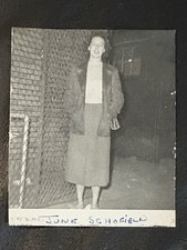 AAGPBL 1949 Muskegon Lassies Peoria Red Wings June Schofield Baseball Snapshot picture