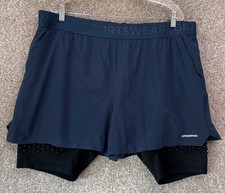 Omorpho Shorts Mens Size 2XL Blue G-Short 2-in-1 Weighted Training Running picture