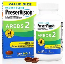 AREDS 2 Preservision Value Size 140 Mini Soft Gels ~ 2X Better Absorption picture