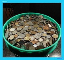 Lot Unsearched Mixed Foreign Coins By The Pound. Save 10% off additional Lots picture