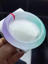Myanmar Jade High Ice Tri Color Round Strip Jade Bracelet 60MM picture