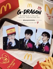 G-DRAGON x McDonald’s Official Photocard Set of 3 with Red Sleeve GD Korea picture