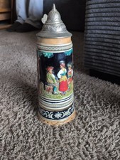 Vintage German Beer Stein w/Lid Music Box Plays Dr Schiwago (Zhivago) picture