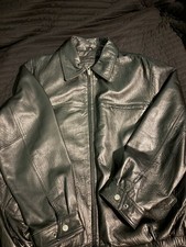 Vintage 1990-2000's Y2K appeal, American Classics Leather Bomber Jacket Size L picture