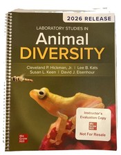 Laboratory Studies in Animal Diversity 2026 Release by Hickman - LIKE NEW picture