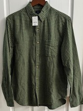 J.Crew Men’s Shirt Brushed Twill Button Down - Green Size Medium (NWT $98) picture