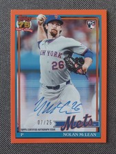 Nolan McLean 91B2-NM /25 2026 Topps Series 2 Orange Rookie on Card Auto  picture