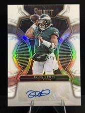 2022 Panini Select Jalen Hurts Auto Signatures White Prizm /30 Auto #SIP-JH picture